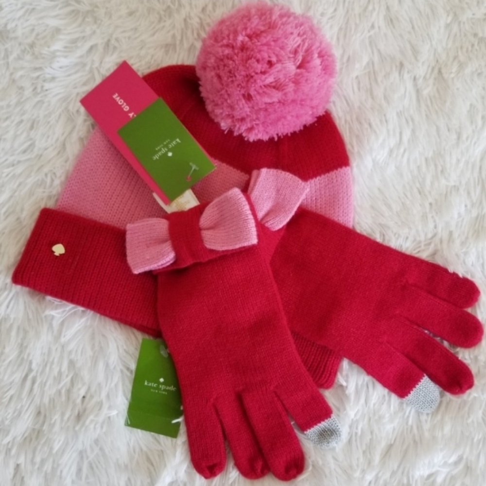 Kate Spade Gloves and Hat Combo